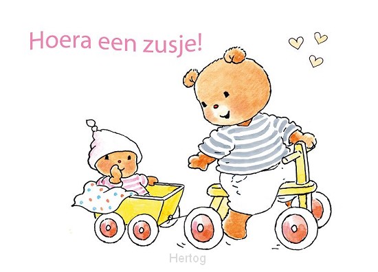 Bobbi hoera een zusje!